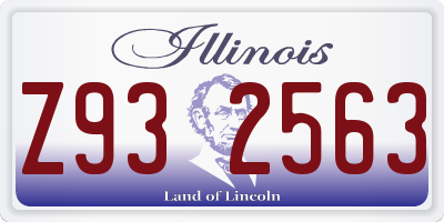 IL license plate Z932563