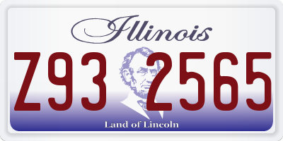 IL license plate Z932565