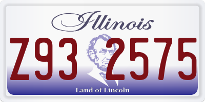 IL license plate Z932575