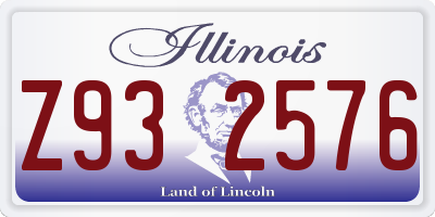IL license plate Z932576