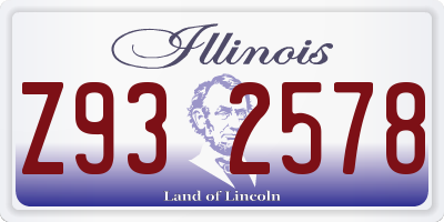 IL license plate Z932578