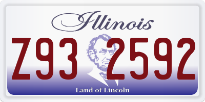IL license plate Z932592