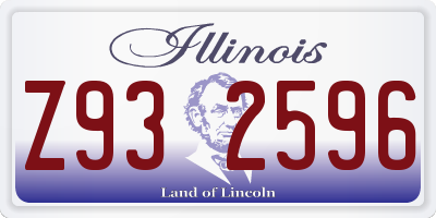 IL license plate Z932596