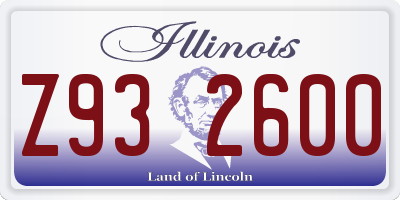 IL license plate Z932600