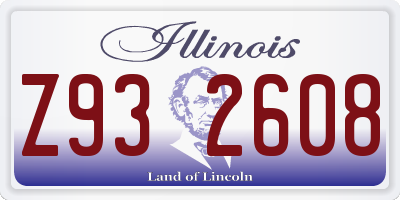 IL license plate Z932608