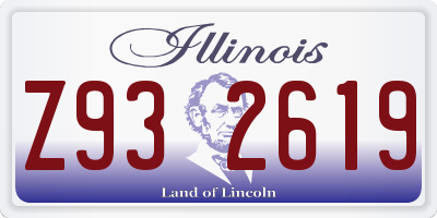 IL license plate Z932619