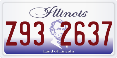 IL license plate Z932637