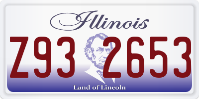 IL license plate Z932653