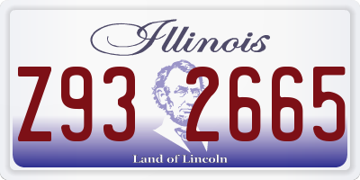 IL license plate Z932665