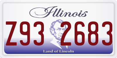 IL license plate Z932683