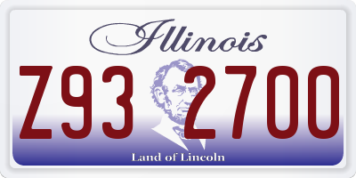 IL license plate Z932700
