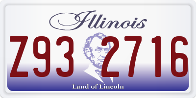 IL license plate Z932716
