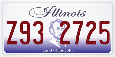 IL license plate Z932725