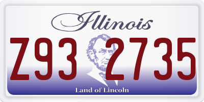 IL license plate Z932735