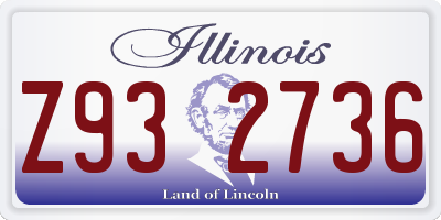 IL license plate Z932736