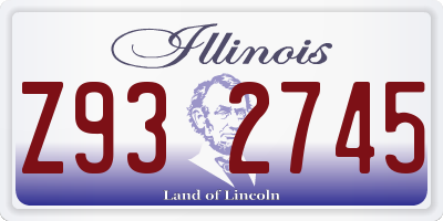 IL license plate Z932745