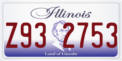 IL license plate Z932753