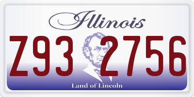 IL license plate Z932756