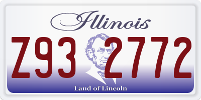 IL license plate Z932772