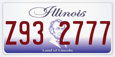 IL license plate Z932777