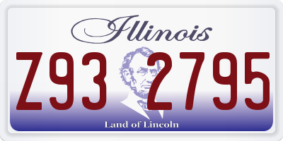 IL license plate Z932795