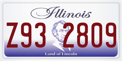 IL license plate Z932809