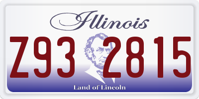 IL license plate Z932815