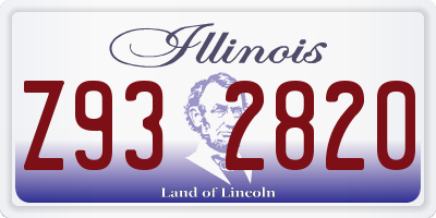 IL license plate Z932820