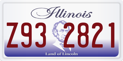 IL license plate Z932821