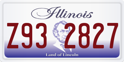 IL license plate Z932827