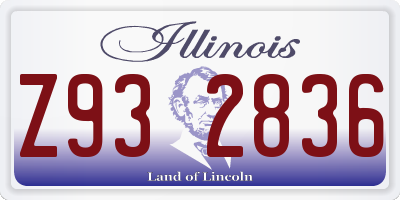 IL license plate Z932836