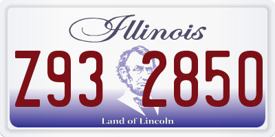 IL license plate Z932850