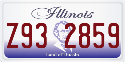 IL license plate Z932859