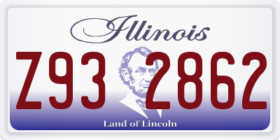 IL license plate Z932862