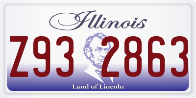 IL license plate Z932863