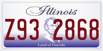 IL license plate Z932868