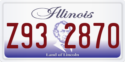 IL license plate Z932870