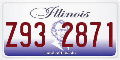 IL license plate Z932871