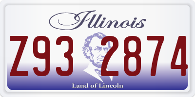 IL license plate Z932874