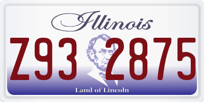 IL license plate Z932875