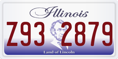 IL license plate Z932879