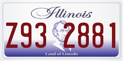 IL license plate Z932881