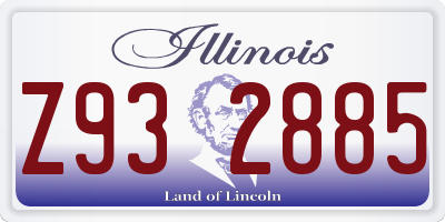 IL license plate Z932885