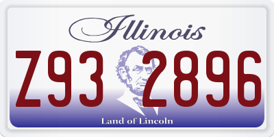 IL license plate Z932896