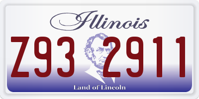 IL license plate Z932911
