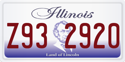 IL license plate Z932920