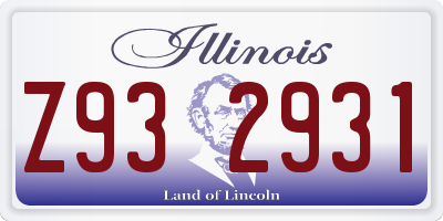IL license plate Z932931