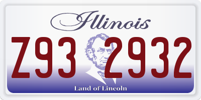 IL license plate Z932932