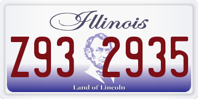 IL license plate Z932935