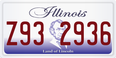 IL license plate Z932936